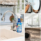 Clean-X REPEL Glass & Surface Cleaner 32 fl. oz. - Cleans & Repels water spots and dirt on glass, mirror, tile and multi surf