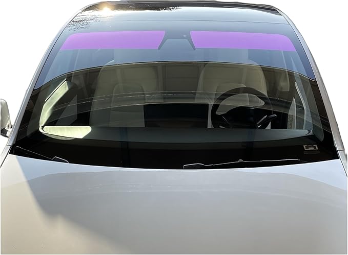Front Windshield Sun Visor Strip Tint Film for Tesla Model Y Precut Premium DIY Car Window Tint Film (Purple)