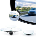 LivTee Blind Spot Mirrors, 2" Round HD Glass Frameless 360° Adjustable Convex Rear View Mirrors with Wide Angle Stick, Exterior Accessories for Cars, SUVs and Trucks, 2 Pack