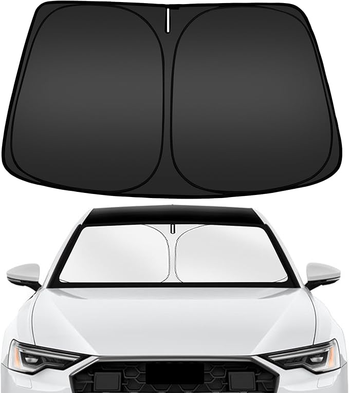 ARISMOTOR Windshield Sun Shade for Audi A6 2019-2025 2026, Custom Fit Foldable Front Window Sunshade Sun Visor Protector, Block UV Rays Keep Your Car Cooler