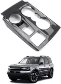 Autorder Custom Fit for Accessories 2021 2022 2023 2024 2025 Ford Bronco Sport Carbon Fiber Gear Shift Panel Cover Center Console Trim for Bronco Sport Big Bend (CX430 4-Door)
