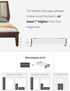 StorageWorks Under Bed Storage with Wheels, 2-Pack Metal Underbed Storage Containers, 80L Closet Organizer Bins for Clothes, 