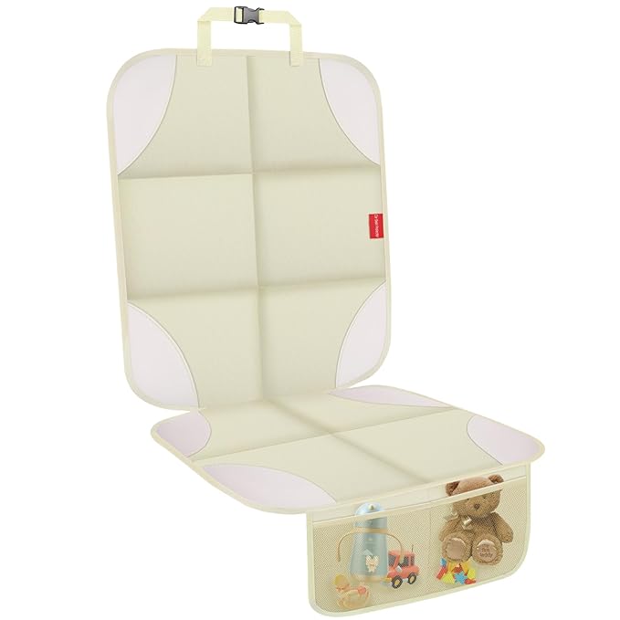 Car Seat Protector for Child Car Seat with Thick Padding, Non-Slip Backing, Mesh Storage Pockets, Waterproof Car Seat Covers 