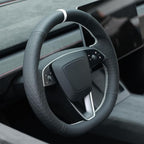MEWANT DIY Stitching Steering Wheel Cover Wrap for Tesla Model 3 Highland 2023-2025/Model Y 2025 Highland for Tesla Model 3/Model Y Accessories