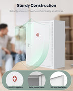 Uniclife Wall Mount Medicine Cabinet with Key Lock Locking First Aid Cabinet Lockable Medical Cabinet Large Capacity Medicine