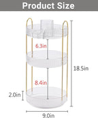 Asayuee 360 Rotating Makeup Organizer,3 Tier Large Capacity Make Up Organizers and Storage,Skincare Perfume Vanity Organizers