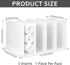 Towel Organizer for Closet, White Interlocking Towels Organizer, Bathroom Towel Storage, Space Saving Bathroom & Cabinet Unde