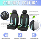 4PCS Cooling Car Seat Covers,Breathable Front Seat Covers with Mesh Construction and Foam Padding,Car Seat Protector to Reduc