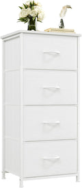 Somdot Dresser for Bedroom with 4 Drawers, Storage Organizer Chest of Drawers with Removable Fabric Bins for Closet Bedside L