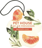 One Fur All Pet House Air Freshener - Mandarin Sage Pack of 4 - Non-toxic, Pet-Friendly for Small Spaces & Car - Hanging Odor