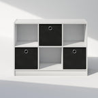 Furinno Cubic Closet Organizers and Storage, 6-Cube Closet Organizer with Bins, Open Shelf Storage, for Wardrobe, Bedroom, Li