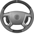 MEWANT Hand Stitch Steering Wheel Cover for Chevy Silverado 1500 2500 Suburban Tahoe Customized by Real Leather Suede