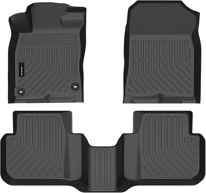 Auxko All Weather Floor Mats Fit for Honda Civic Sedan Hybrid & Civic Hatchback Hybrid 2026 2025 TPE Liners Accessories All Season Guard Odorless Anti-Slip Floor Mats Black