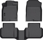 Auxko All Weather Floor Mats Fit for Honda Civic Sedan Hybrid & Civic Hatchback Hybrid 2026 2025 TPE Liners Accessories All Season Guard Odorless Anti-Slip Floor Mats Black