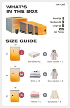 AirVault Vacuum Storage Bags for Travel & Home - Space Saver Compression Packing Bags Set for Clothes, Blankets & Seasonal St