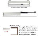 Pull Out Clothes Rail Extendable Pull Out Closet Rod - Adjustable Clothing Organizer Holder, Extendable Wardrobe Rail in Stee
