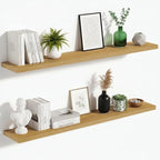 Vivelove 10" Deep Floating Shelves with Invisible Brackets, 47" Wall Shelves for Bathroom Bedroom Kitchen Living Room Laundry