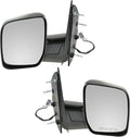 TRQ Driver and Passenger Side Mirror Assembly Set Power Textured Black Foldaway Compatible with 2009 Ford E-150 2009 E-250 20