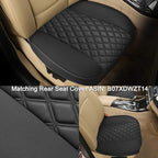 Black Panther PU Car Seat Cover, Front Seat Protector Compatible with 90% Vehicles,Embroidery,Anti-Slip & Full Wrapping Botto