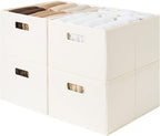 StorageWorks Fabric Storage Bins for Shelves, Closet Organizers and Storage Baskets, Closet Storage Bins with Cutout Handles,