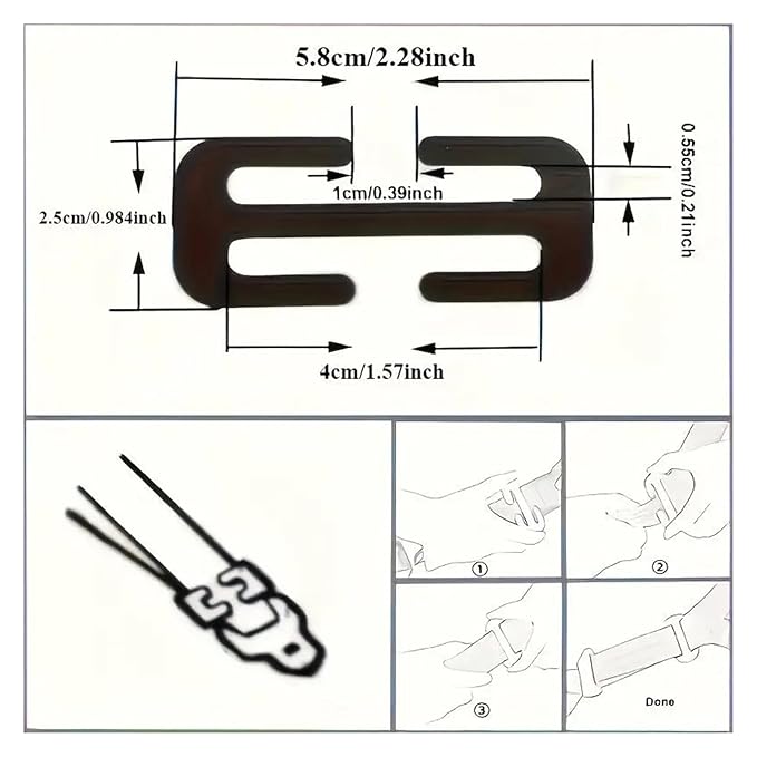 Universal Children Seat Belt Buckle Clip - 2/4Pcs Adjustable Shoulder Restraint for Car(4pcs)