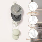 LINFIDITE 15 Pack Baseball Hat Rack Hanger Holder Organizer Multi Hook Wall Mounted Over Door Cap Display Storage Rack Cap Ho