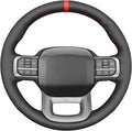 MEWANT Steering Wheel Covers for Ford F-150 2021-2023 / F-150 Lightning 2022-2023 Hand-Stitched F150 Steering Wheel Wrap