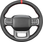 MEWANT Steering Wheel Covers for Ford F-150 2021-2023 / F-150 Lightning 2022-2023 Hand-Stitched F150 Steering Wheel Wrap