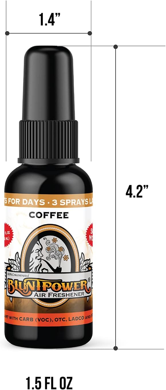 BluntPower Concentrated Air Freshener for Room and Car - Oil-Based Diffuser Spray Bottle - Long-Lasting Bathroom, Car Freshen