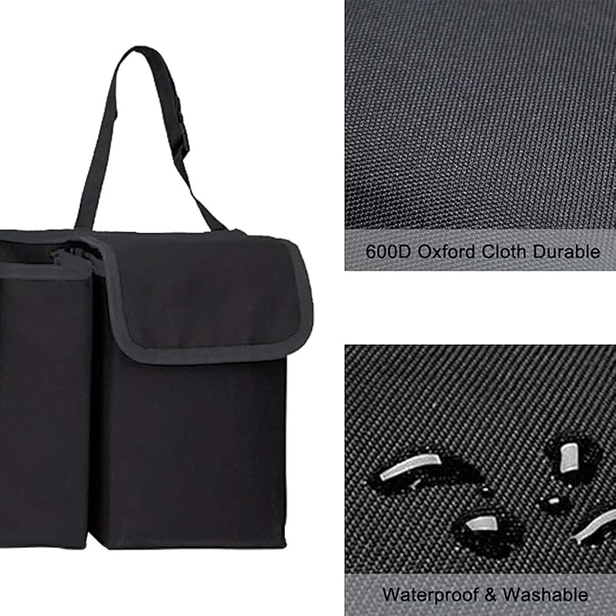 Car Organizers and Storage, Backseat Hanging Organizer with 5 Pockets, Waterproof Collapsible Large Capacity Organization Bag,