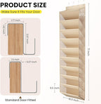 20-25 Pairs Over the Door Shoe Organizer, Clear Pockets Shoe Rack for Closet Door, 10-Tier Hanging Shoe Rack for Boots, Behin