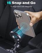 1Zero for Magsafe CD Phone Holder for Car [17 Strong Magnets] Magnetic CD Player Phone Mount, Hollow Socket CD Slot Phone Mount for iPhone 17 16 15 14 13 12 Series Pop Grip Ring Holder Magsafe Case