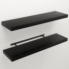 Floating Shelves for Wall, 9.3" Deep Wall Mounted Wood Shelves for Bathroom, Bedroom, Living Room, Kitchen, Hanging Shelf for