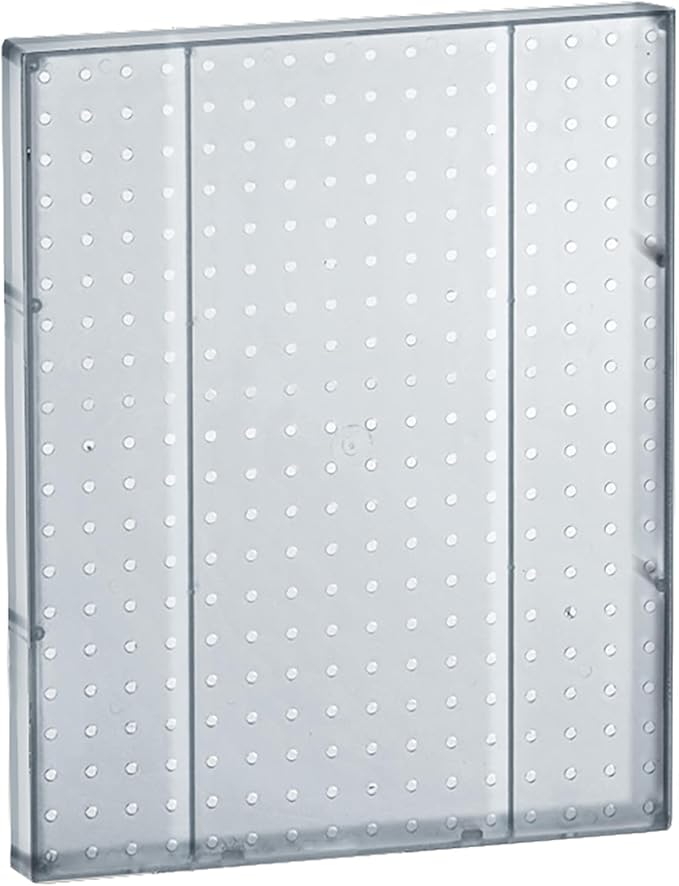 Azar Displays 771620-CLR Pegboard 1-Sided Wall Panel, Clear Translucent Color, 2-Pack