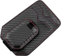 Leather Car Sun Visor Organizer with Sunglass Holder, Multifunctional Eyeglasses Ticket Credit Card Clip and Bills Storage Pocket, Universal Auto Interior Accessories(Carbon Fiber)
