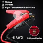 Jumper Cable Clamps Compatible with MIL 12V Battery, Silicone wire 2FT 8AWG Cable,12V Battery Jumper Starter for Cars Light Trucks Car Jump Starting Using Tool