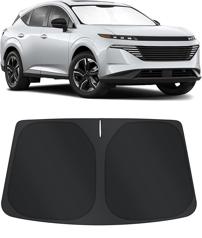 TINGLU Sun Shade for Nissan Murano 2025 2026 Accessories Windshield Sun Shade Window Shade UV Rays Protection Sun Visor Cover with Steering Wheel Sunshade Storage Bag