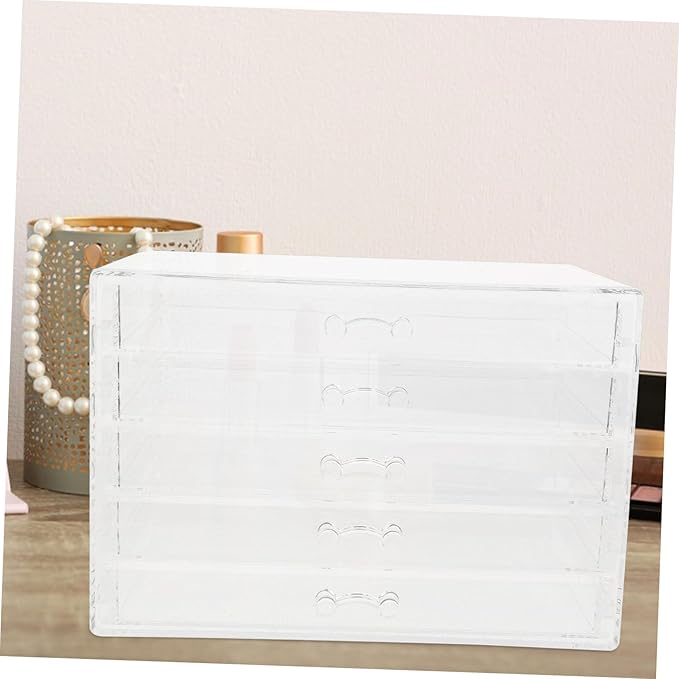 Makeup Organizer Box Desktop Jewelry Holder Acrylic Storage Cosmetics Display Compact Stylish