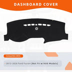 KEYOOG Dashboard Cover Dash Mat Fit for Fo-rd Fusion 2020-2013 (Without HUD Models),Car Dash Board Mat Anti-Glare Carpet,Non-