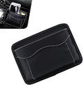 Car Seat Side Pocket Organizer, Premium PU Leather Auto Console Side Pocket, Universal Gap Bag & Pen Holder for Car, Mini Storage Pouch for Phone, Sunglass, Document and Automotive Tray(Black)