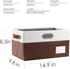 PRANDOM Foldable Storage Bins with Handles [3-Pack] Fabric Collapsible Storage Boxes Baskets Cubes Containers with Handles fo