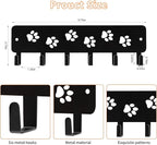 Key Hooks Key Holder Decorative Dog Leash Holder for Wall, 6 Hooks 9.75×2.73 inch for Wall Decorative Animal Storage Rack Adh