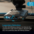 Bundle of MAX 360 MKII Radar and Laser Detector + Escort USB-C to RJ11 Radar Power Cord