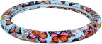 CAR-GRAND Pretty Colorful Butterfly Steering Wheel Cover, Universal 14.5-15 Inch Anti-Slip Leather Car Wheel Protector for Wo