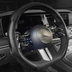 Quick Install Sporty Carbon Fiber Pattern Steering Wheel Cover Universal fit 14½ to 15 inches Car Sendan Coupe SUV Pickup 14.5 to 15