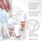 iDesign The Sarah Tanno Collection Lazy Susan Spinning Cosmetic Organizer, Clear 7.7" x 7.7"