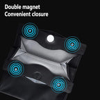 XSUPER Hanging Trash Bag with Smart LED, Magnetic Car Can, Waterproof PU Leather Garbage Can, Multipurpose Garbage Bag for Back Seat with 15 Disposable Bags, Black