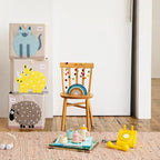 3 Sprouts Toy Storage Organizer: Toy Box Cube Organizer for Playroom, Nursery - Foldable Storage Bin - Rhino