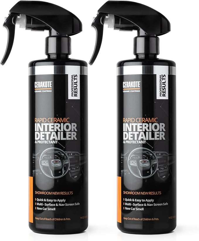 CERAKOTE Rapid Ceramic Interior Detailer and Protectant (28 fl oz.) – Quick and Easy – Multi-Surface Safe – Interior Car Clea