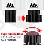 Integral Ultimate Expander Car Cup Holder - Adjustable Base - Expander & Organizer for Vehicles - Compatible with Coffee Mug,